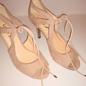 Unisa Joizi Peep Toe Pumps Summer Taupe size 6